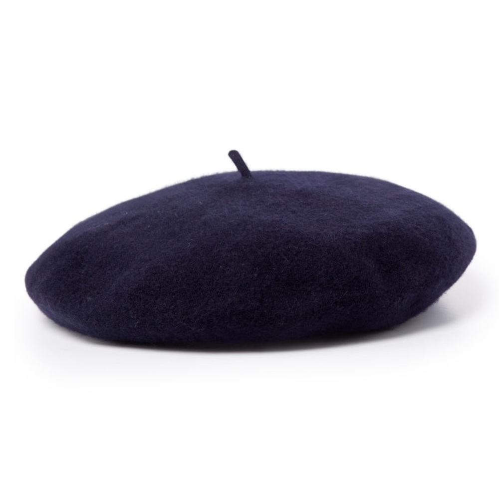 NWT Emanuel Geraldo Dark Navy Blue Wool Beret